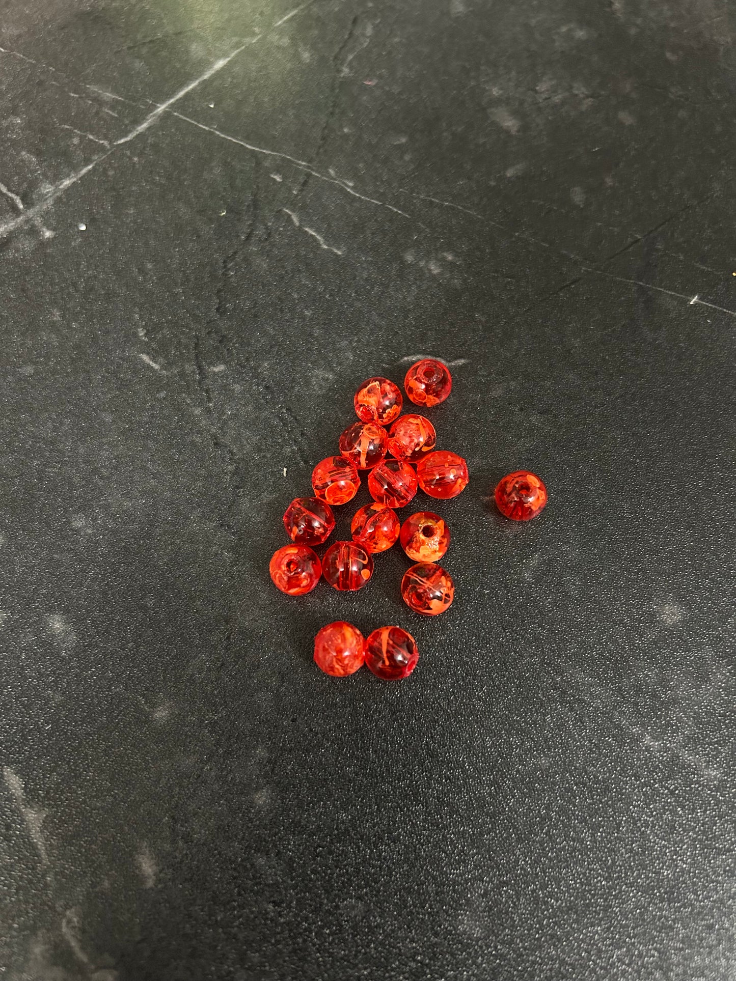 Neon Glow Series | Salmon & Trout beads | GlowN’ Roe | Fire tiger | 6mm | 20 count