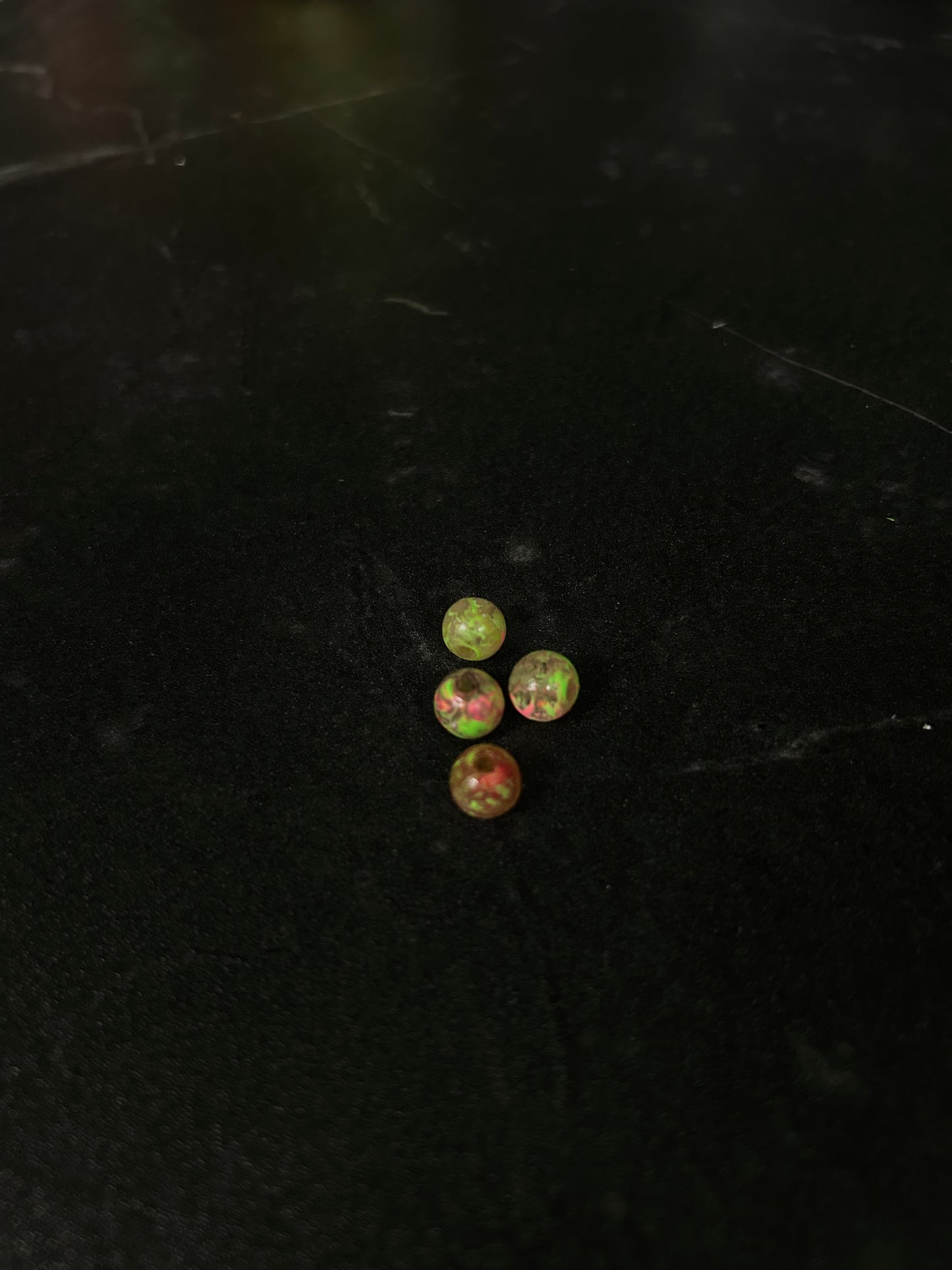 Neon Glow Series | Salmon & Trout beads | GlowN’ Roe | Domo | 6mm | 20 count