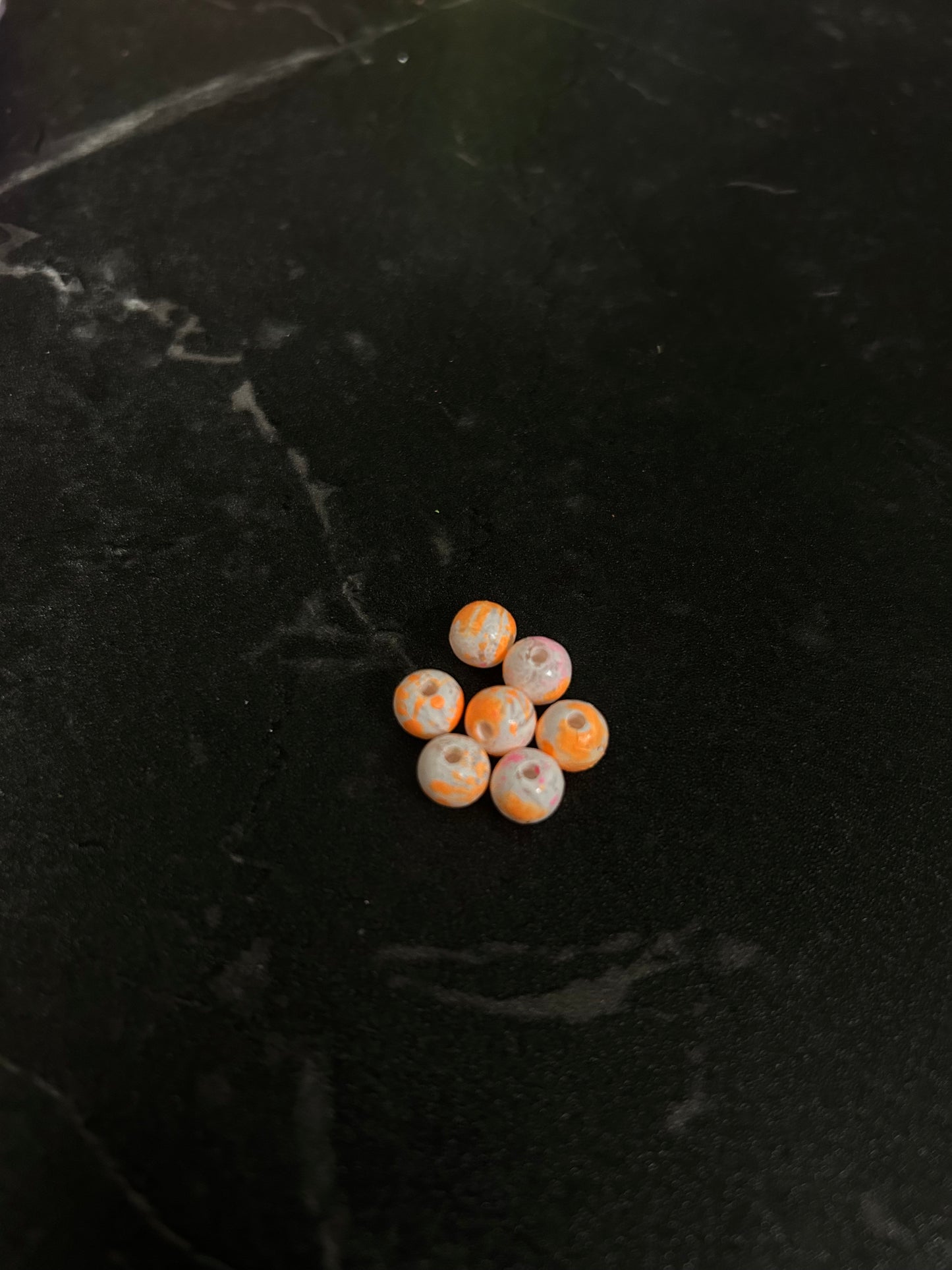Neon Glow Series |Trout & Salmon beads | GlowN’ Roe | Creamsicle | 6mm | 20 count