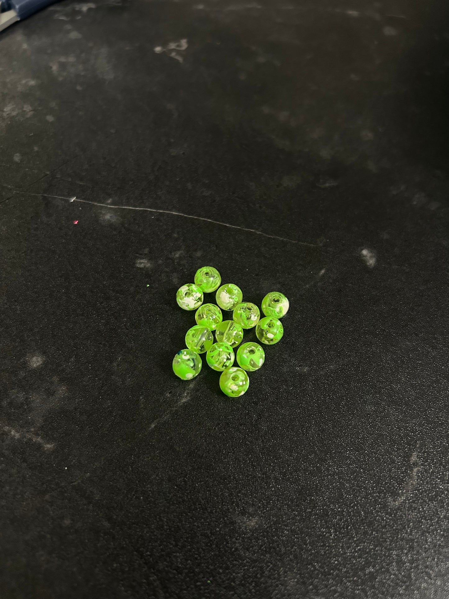 Neon Glow Series | Trout & Salmon beads | GlowN’ Roe | Limeade | 6mm | 20 count
