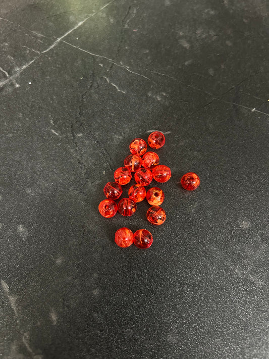 Neon Glow Series | Salmon & Trout beads | GlowN’ Roe | Fire tiger | 6mm | 20 count