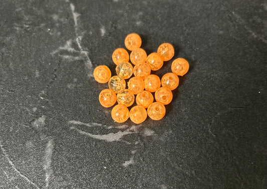 Neon Glow Series | Salmon & Trout beads | GlowN ’ Roe | Ecstasy | 6mm | 20 count