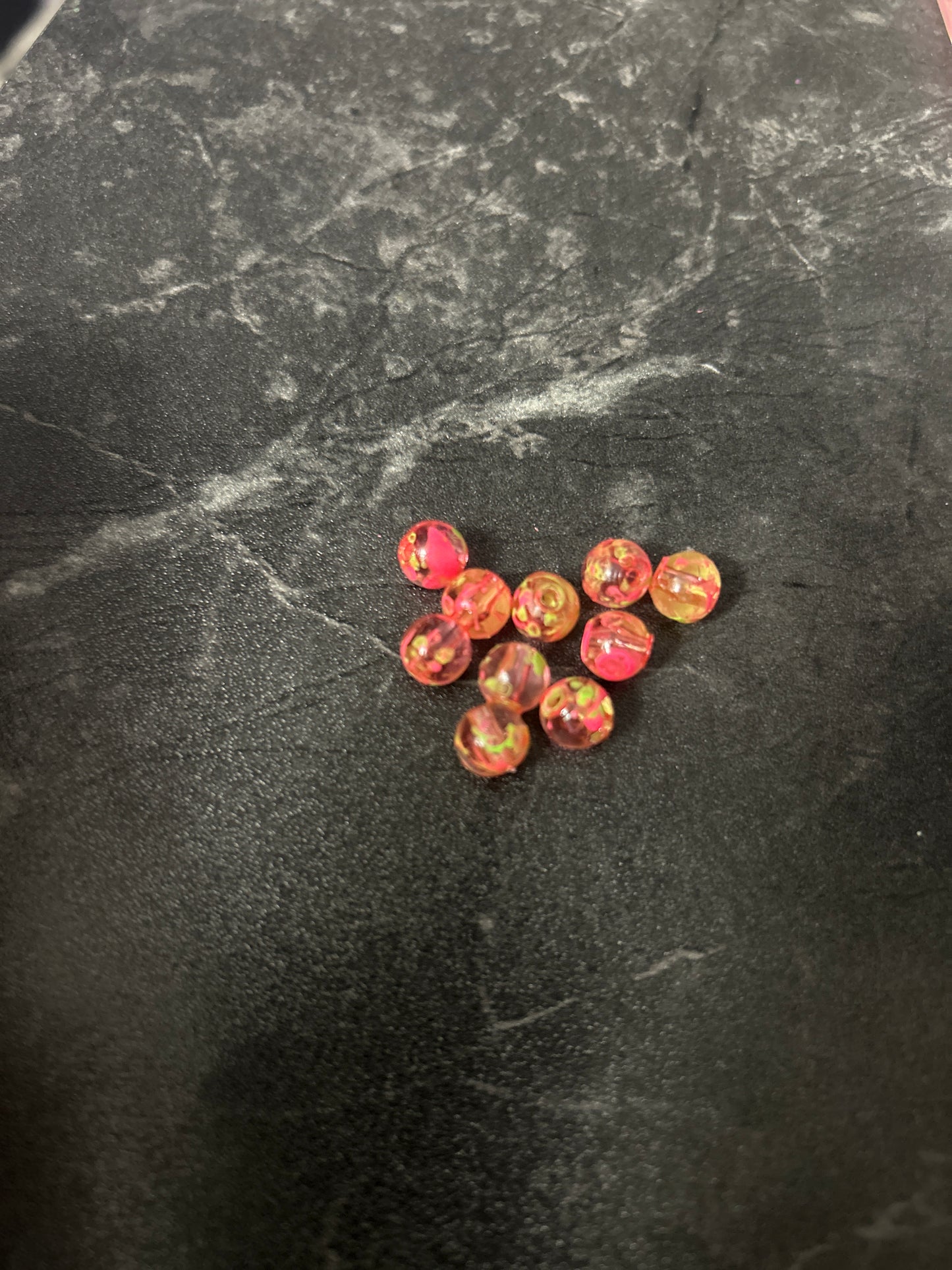 Neon Glow Series | Salmon & Trout beads | GlowN ’ Roe | Stud muffin |  6mm | 20 count