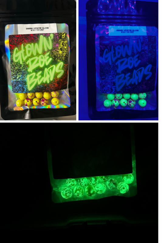 UV Glow series Salmon & Trout beads | Glow Venom