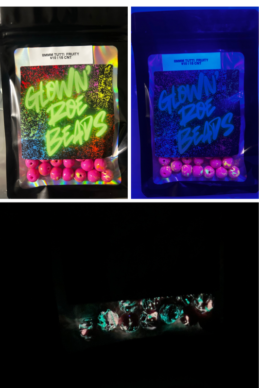 UV Glow Trout & Salmon beads | Tutti Fruiti |