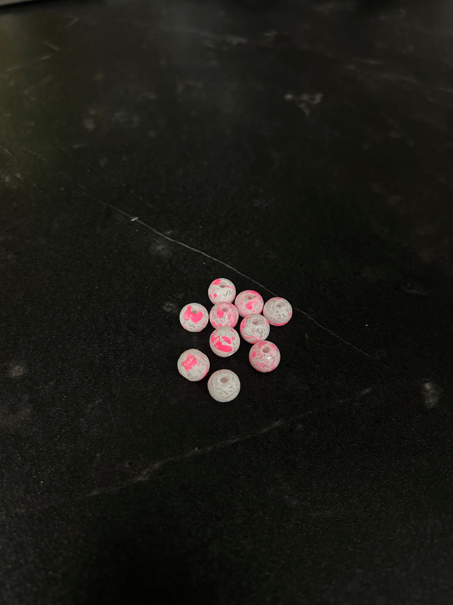 Neon Glow Series | Salmon & Trout beads | GlowN ’ Roe | Crush | 6mm | 20 count