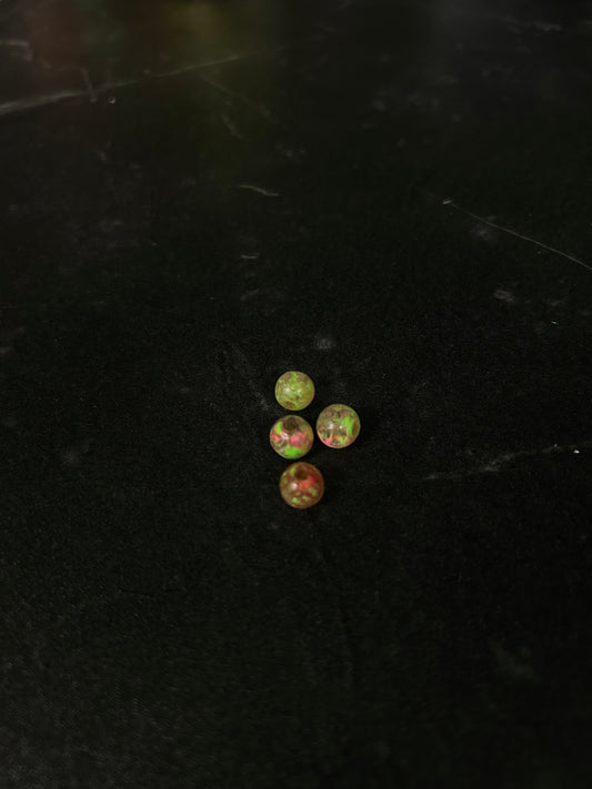 Neon Glow Series | Salmon & Trout beads | GlowN’ Roe | Domo | 6mm | 20 count